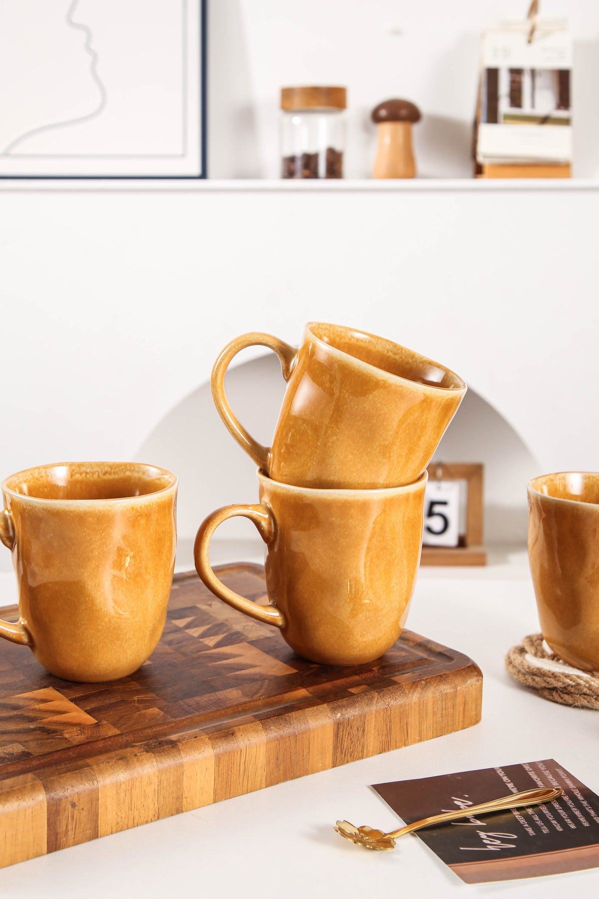 Golden Amber Organic Mug Set
