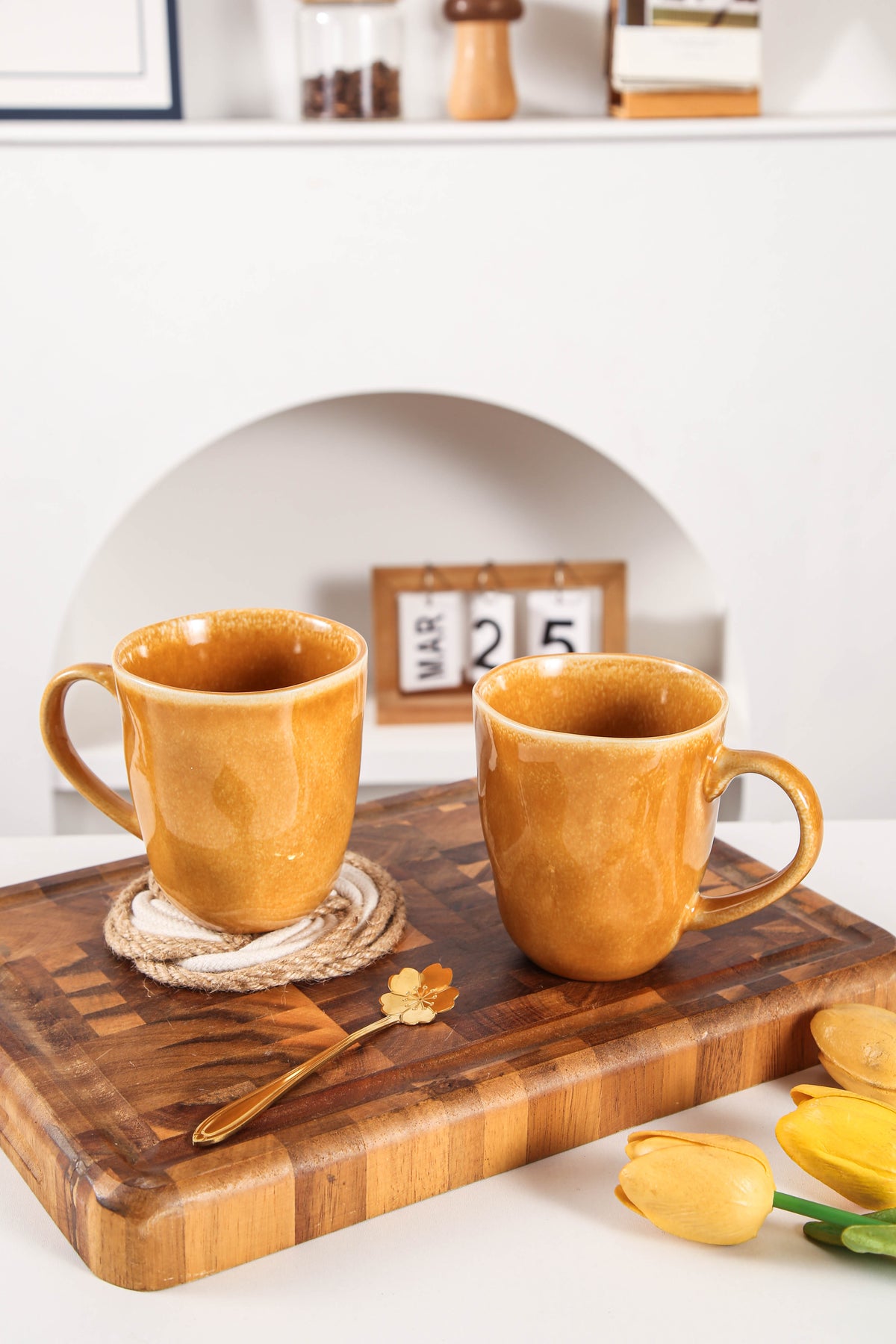 Golden Amber Organic Mug Set