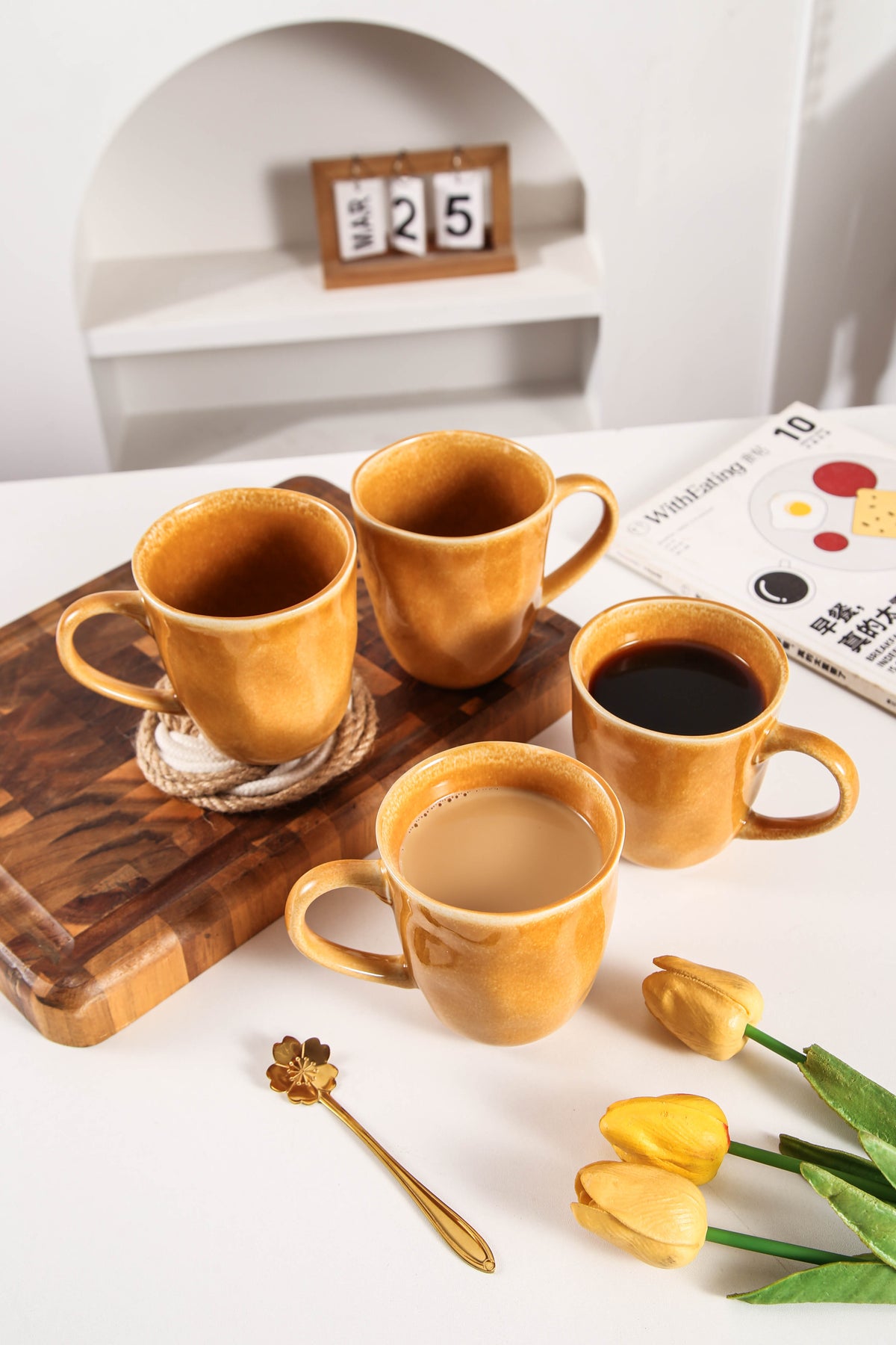 Golden Amber Organic Mug Set