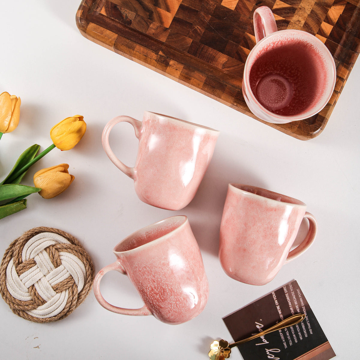 Rose Pink Organic Mug Set