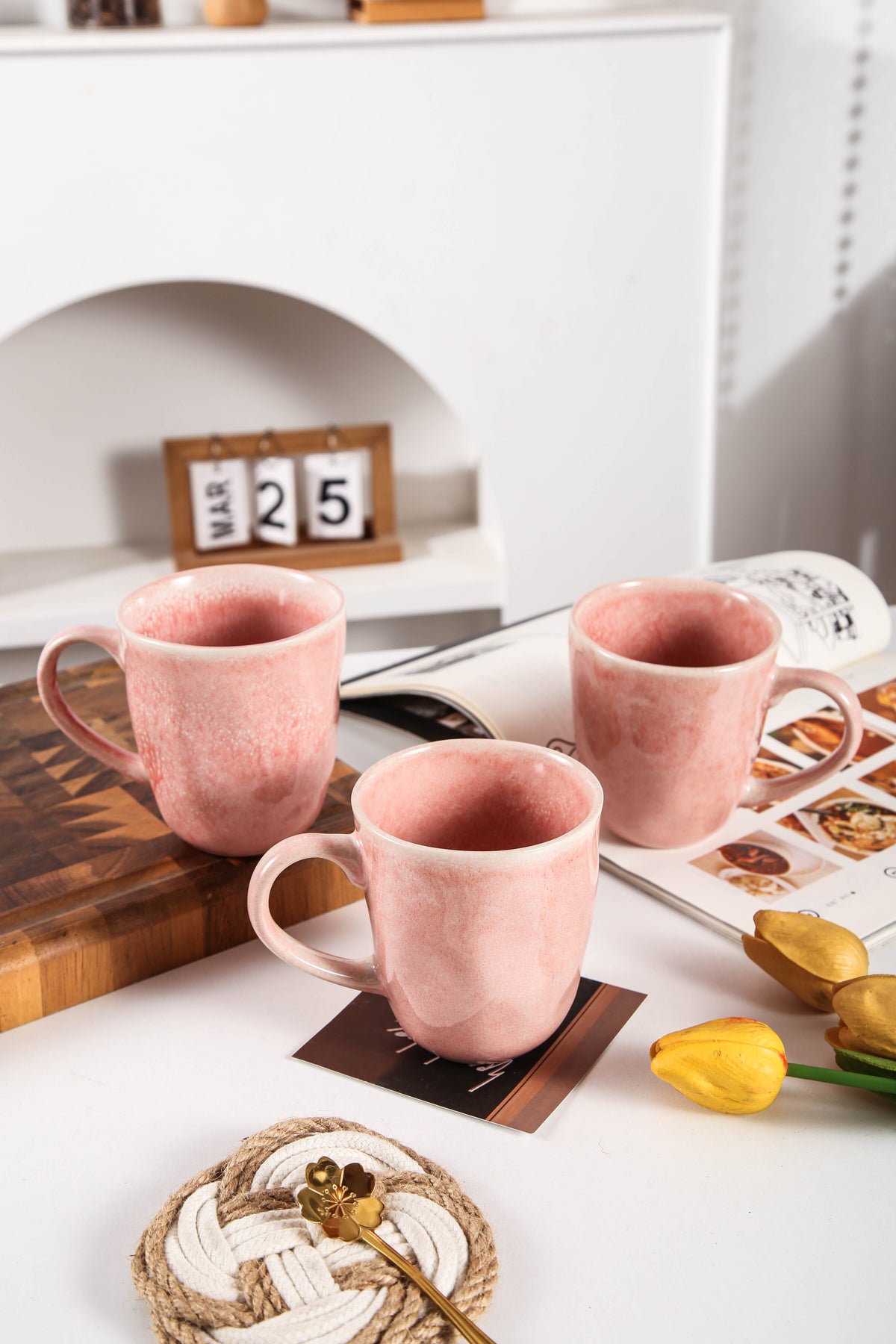 Rose Pink Organic Mug Set