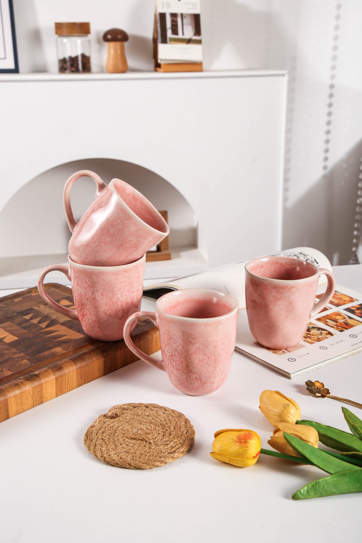 Rose Pink Organic Mug Set
