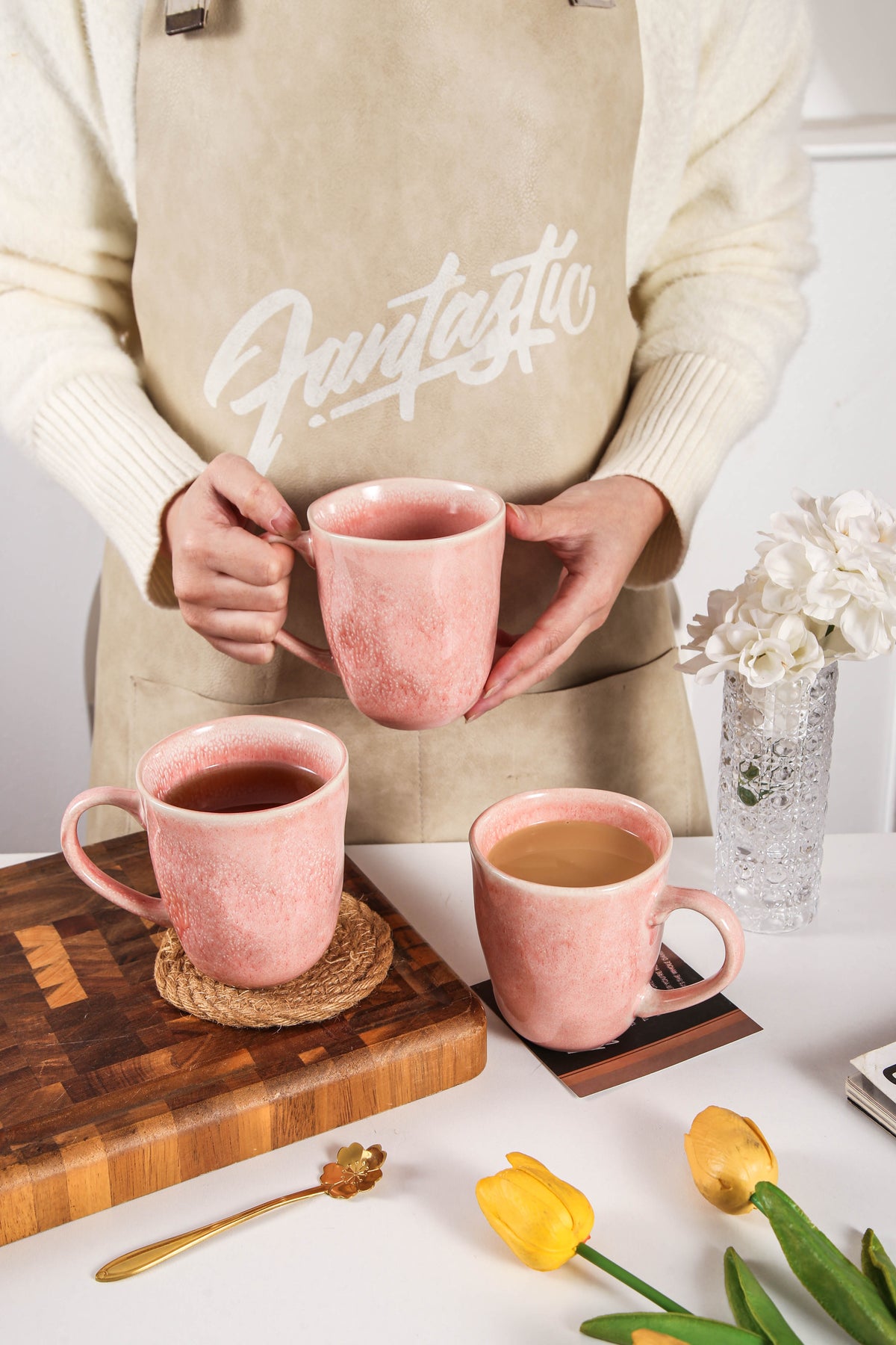 Rose Pink Organic Mug Set
