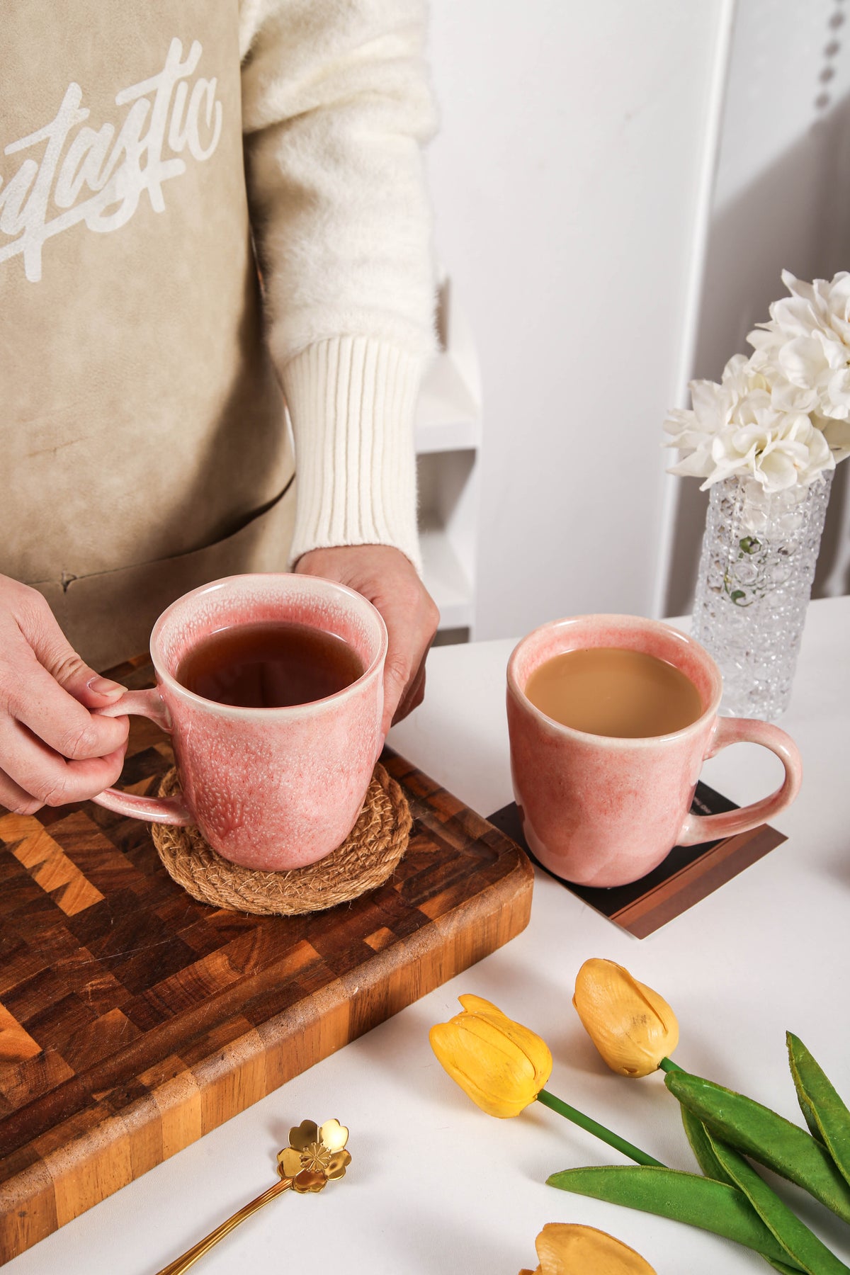 Rose Pink Organic Mug Set