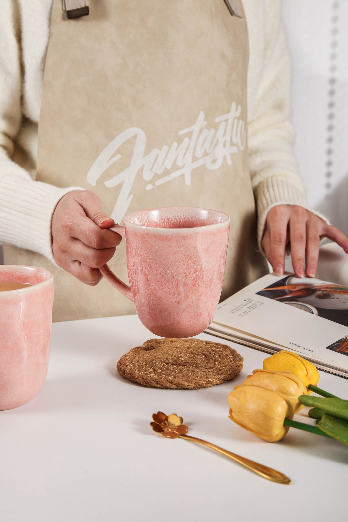 Rose Pink Organic Mug Set