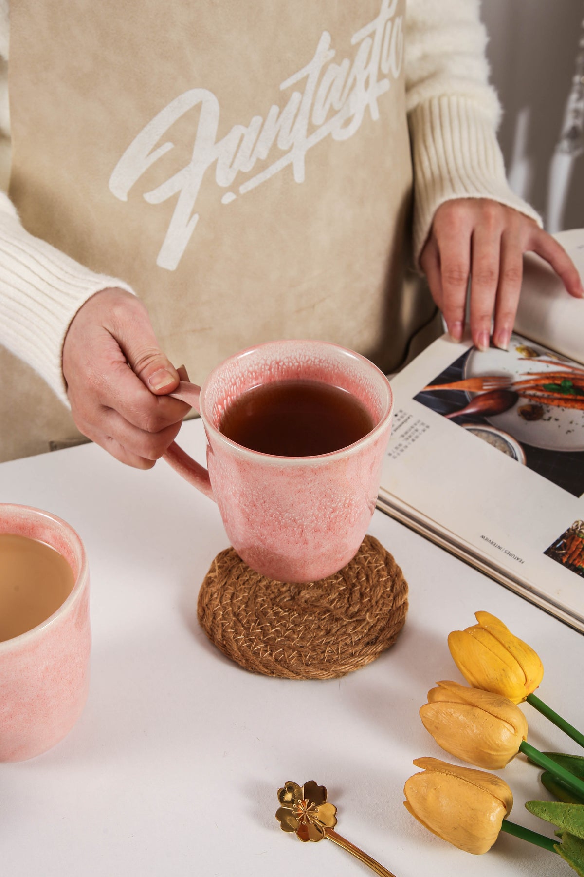 Rose Pink Organic Mug Set