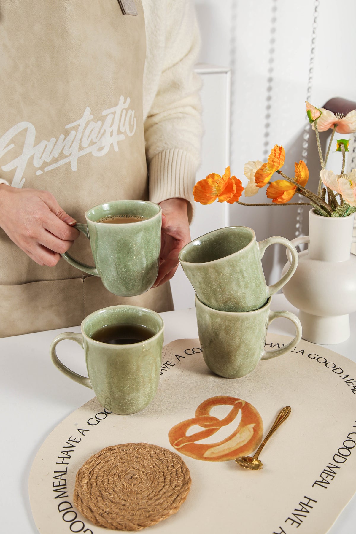 Royal Olive Organic Mug Set