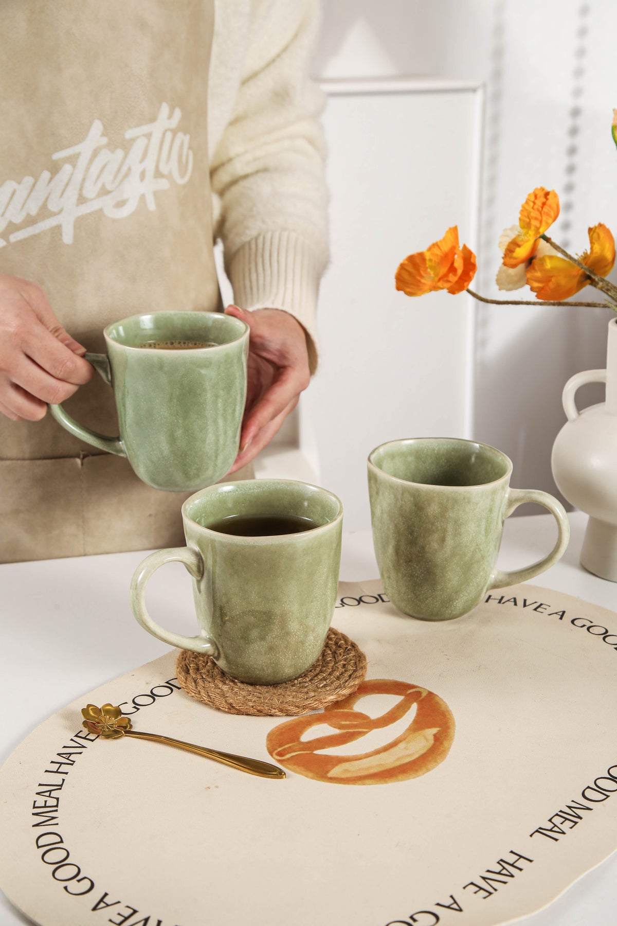 Royal Olive Organic Mug Set