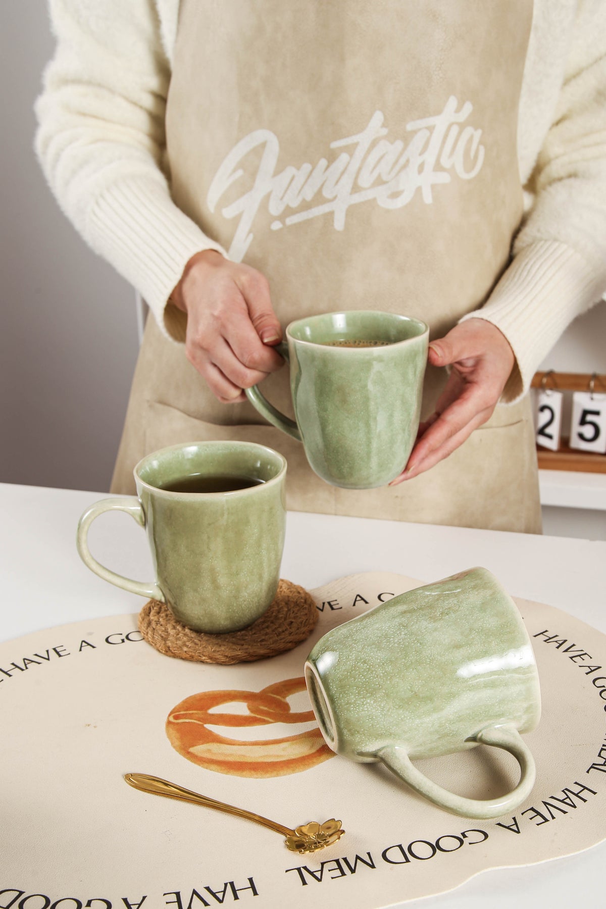 Royal Olive Organic Mug Set