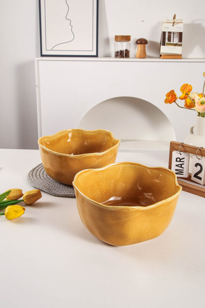 Golden Amber Organic Deep Bowl Set
