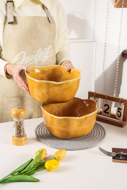 Golden Amber Organic Deep Bowl Set