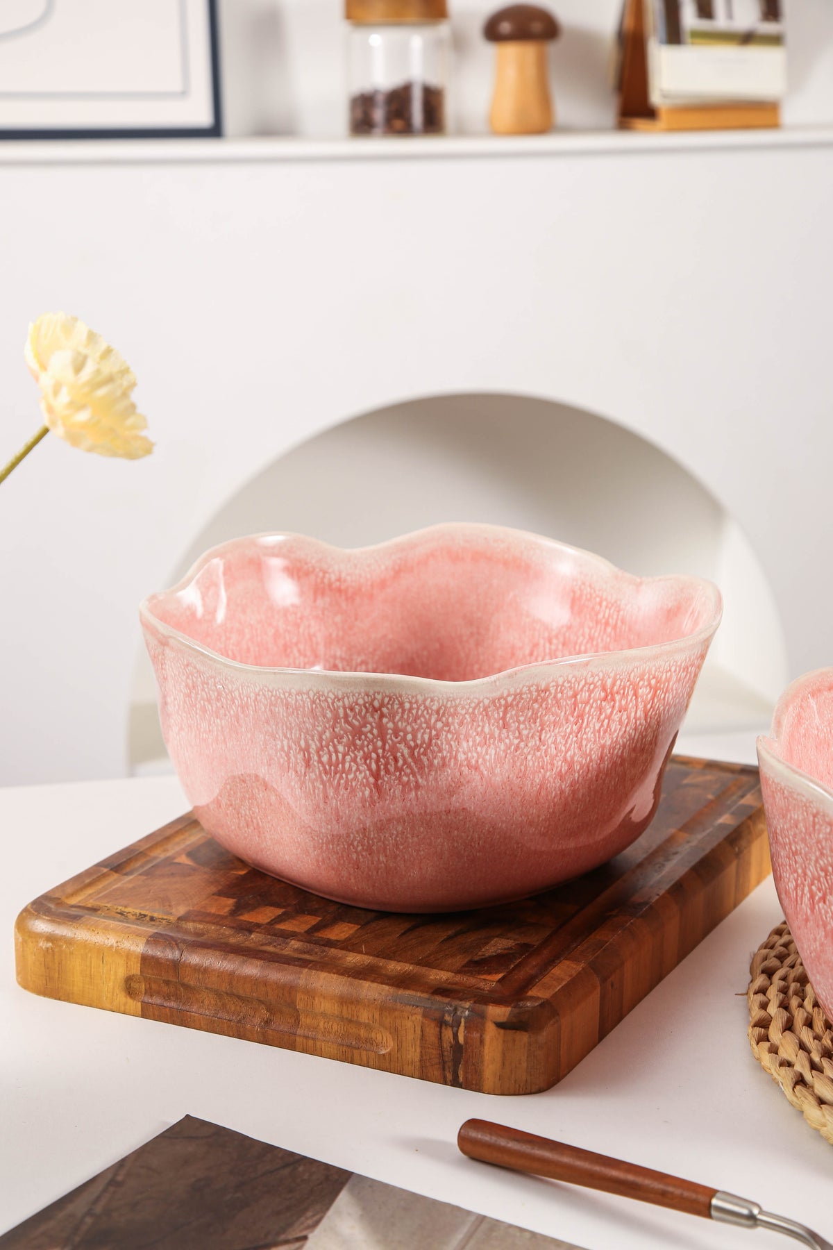 Rose Pink Organic Deep Bowl Set