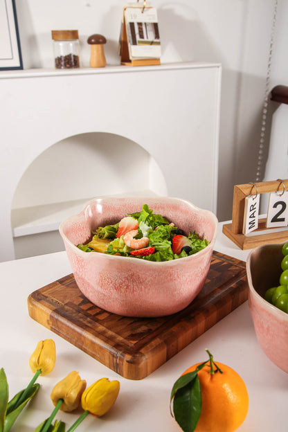 Rose Pink Organic Deep Bowl Set