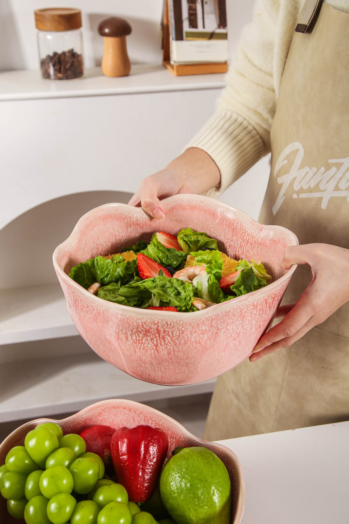 Rose Pink Organic Deep Bowl Set