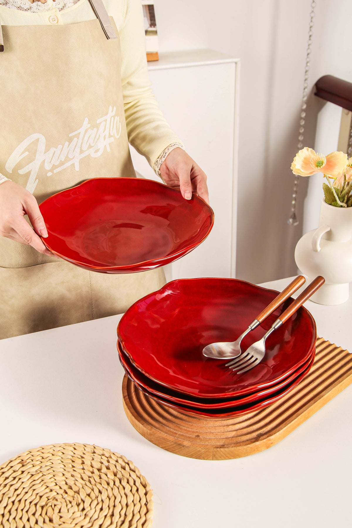 Garnet Rouge Organic Deep Plate Set