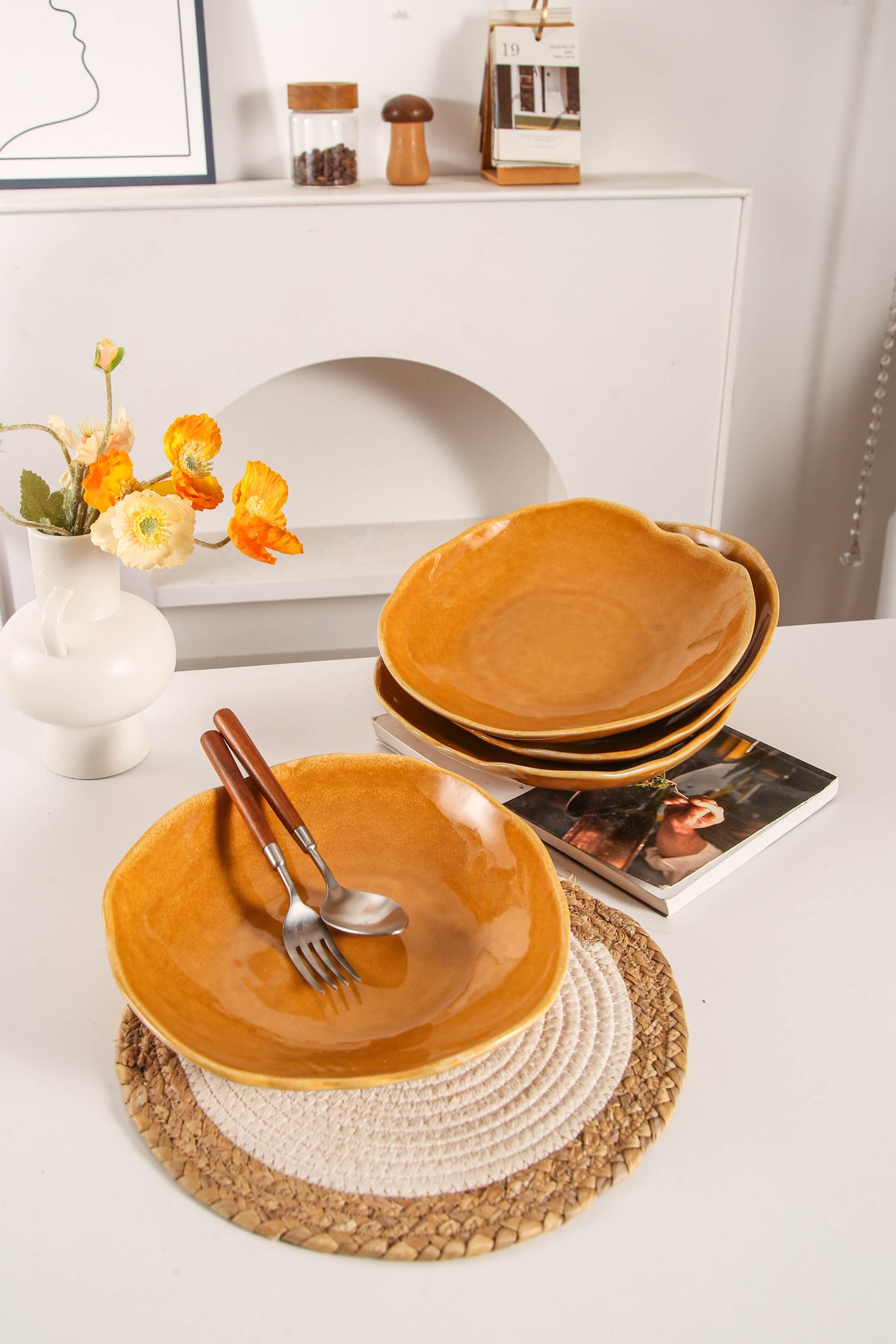 Golden Amber Organic Deep Plate Set