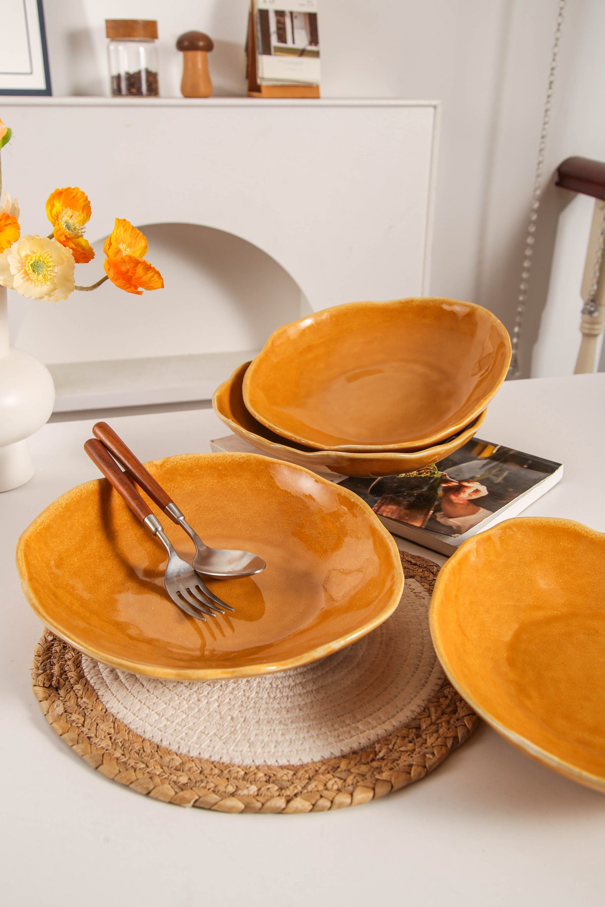 Golden Amber Organic Deep Plate Set