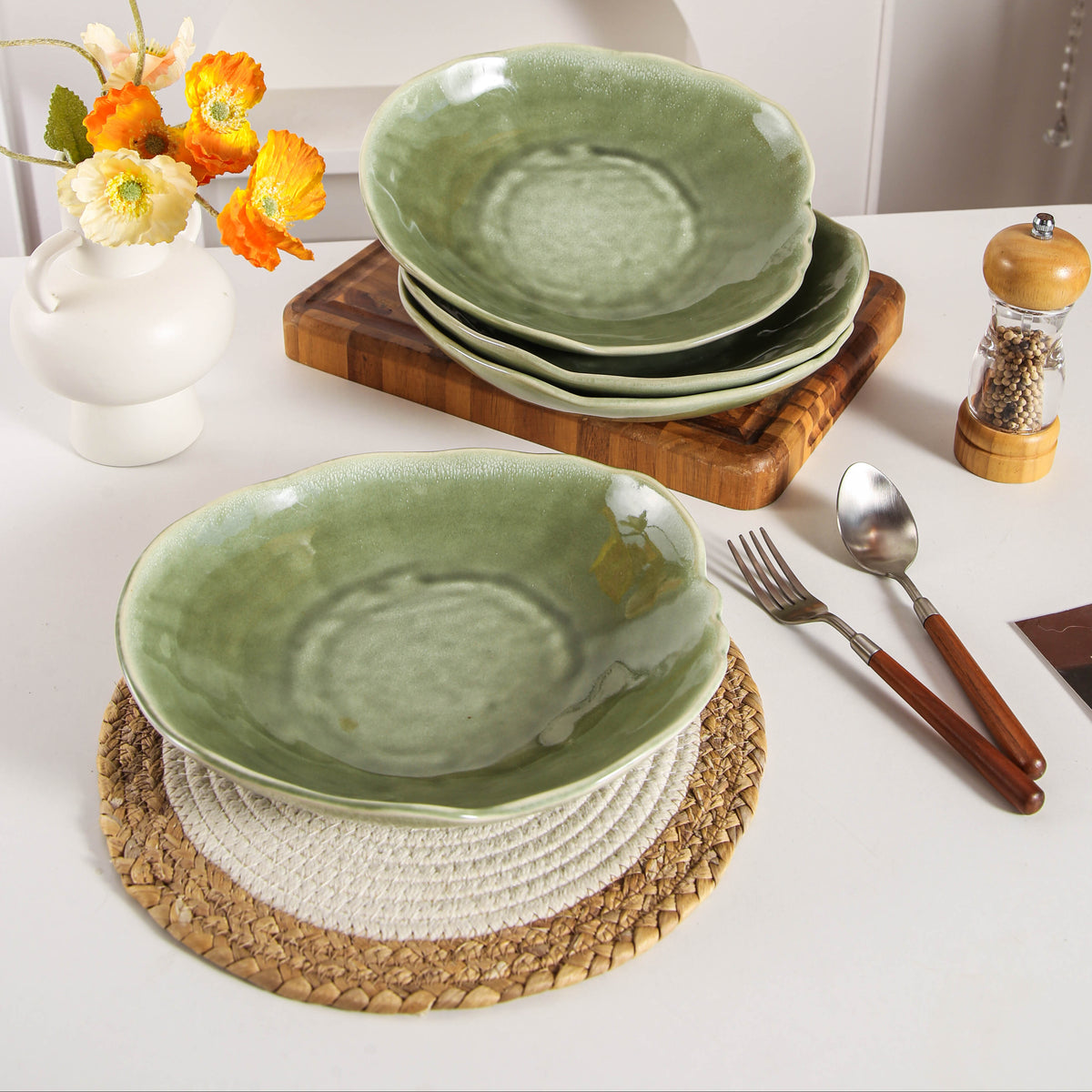 Royal Olive Organic Deep Plate Set