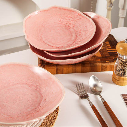 Rose Pink Organic Deep Plate Set