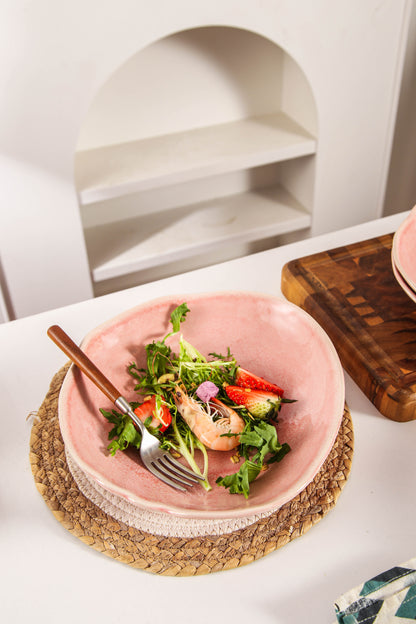 Rose Pink Organic Deep Plate Set