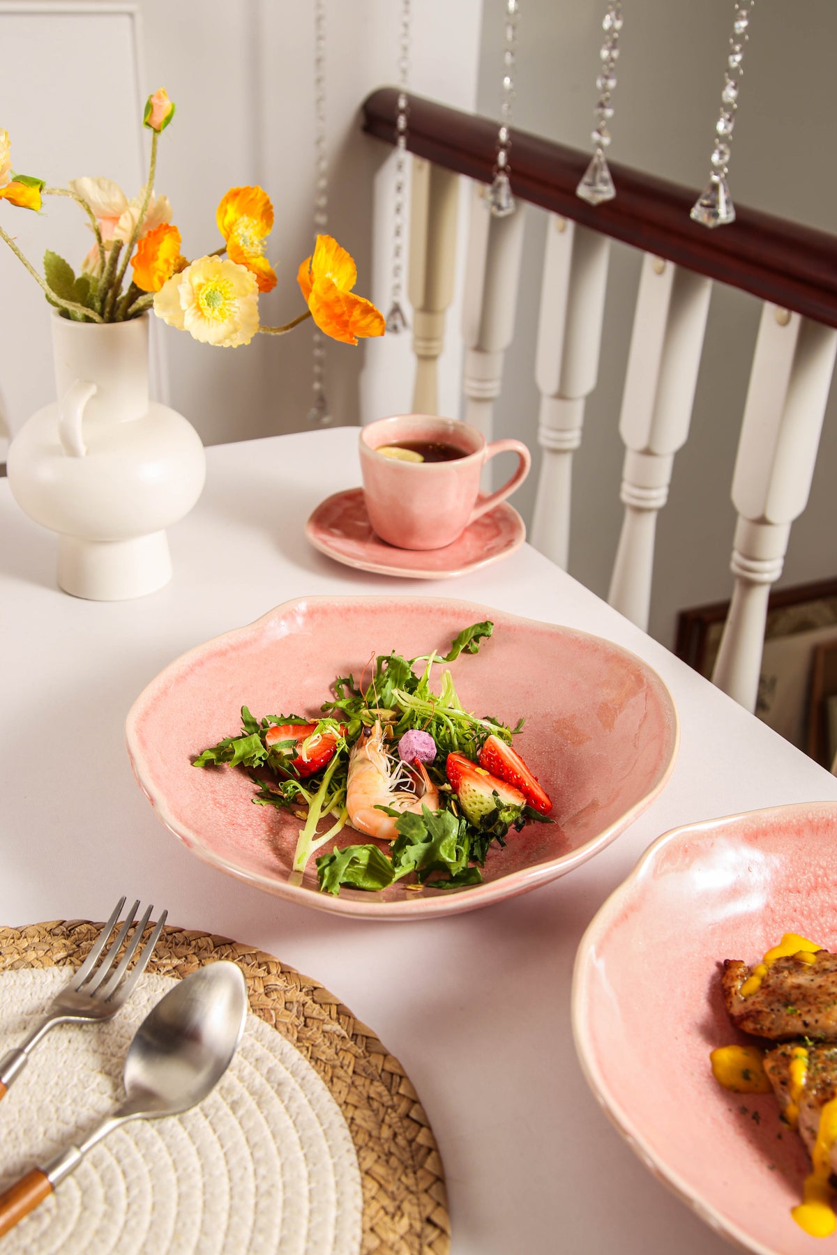 Rose Pink Organic Deep Plate Set