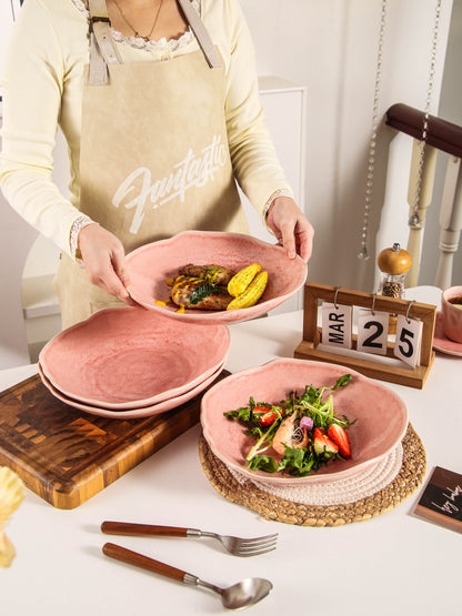 Rose Pink Organic Deep Plate Set