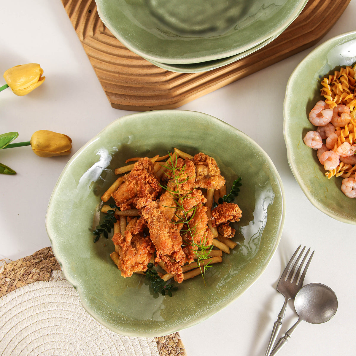 Royal Olive Organic Deep Plate Set