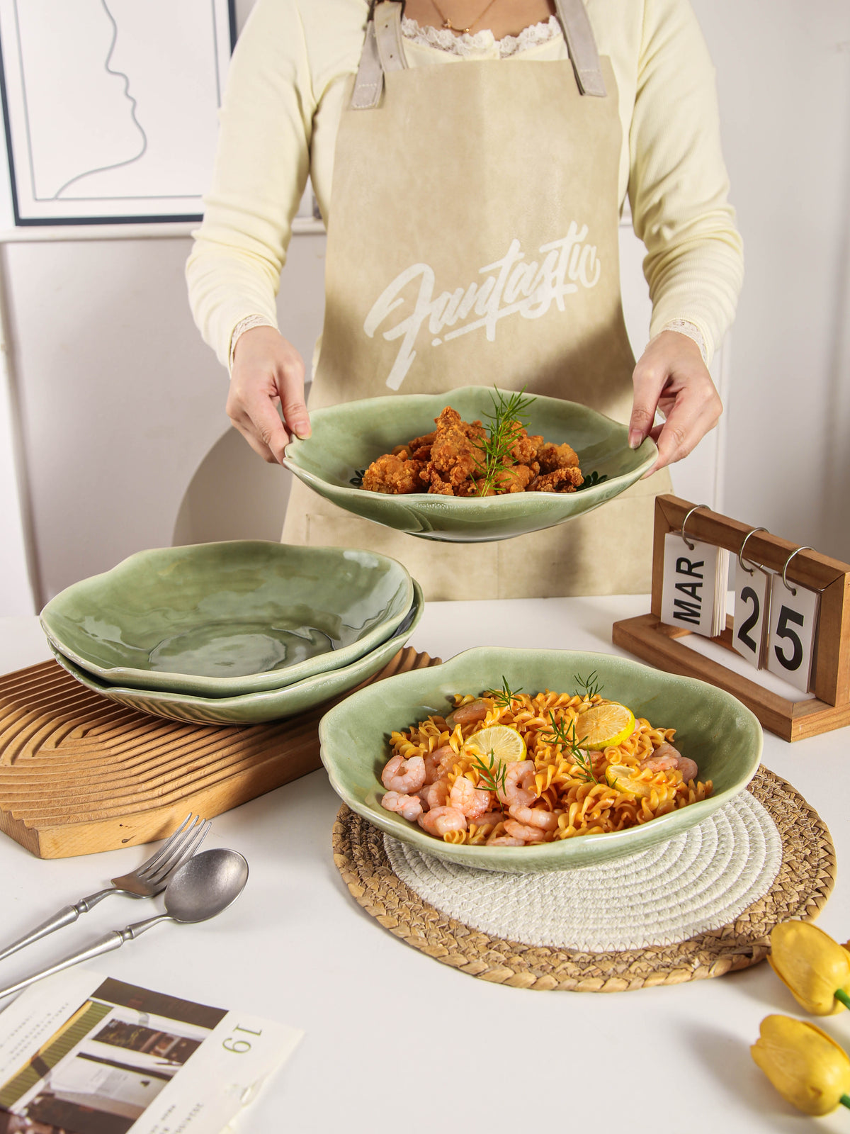 Royal Olive Organic Deep Plate Set
