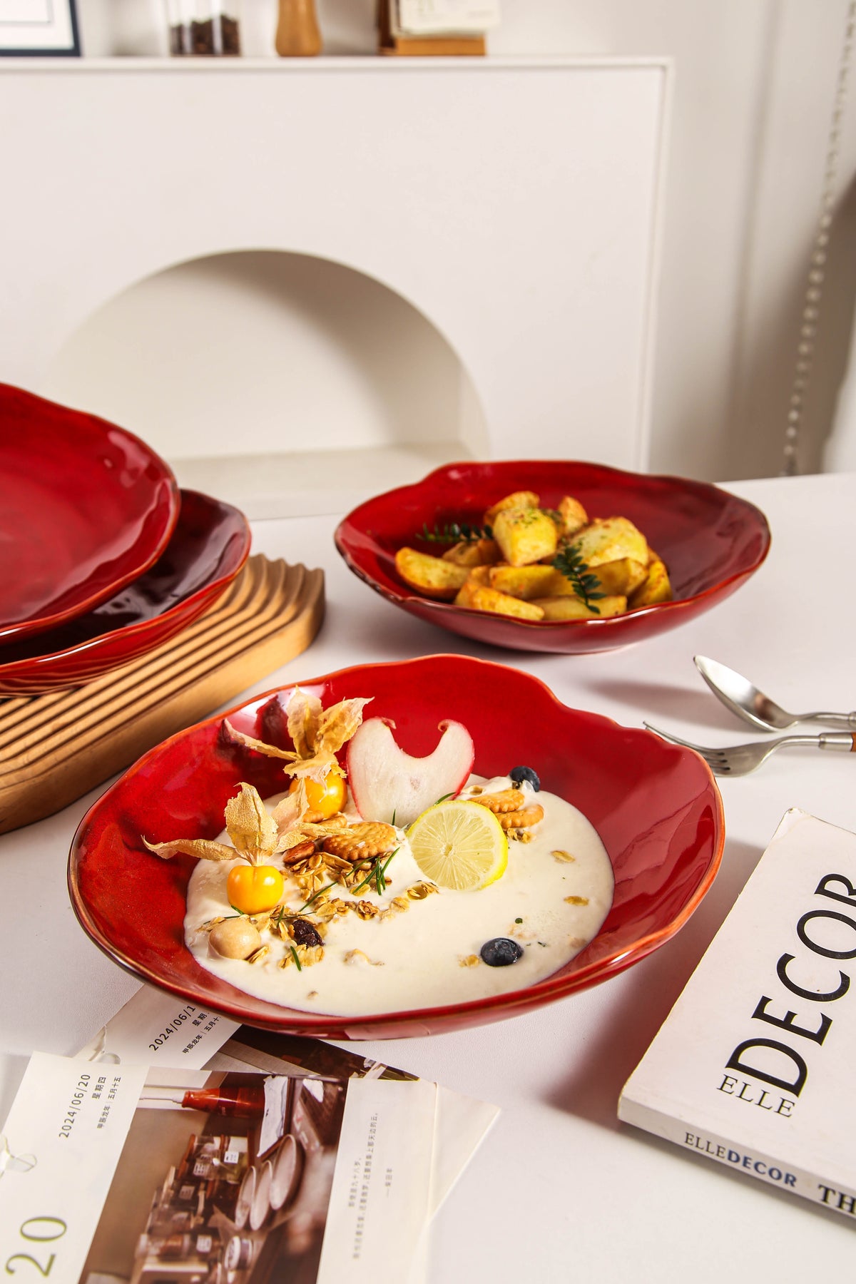 Garnet Rouge Organic Deep Plate Set