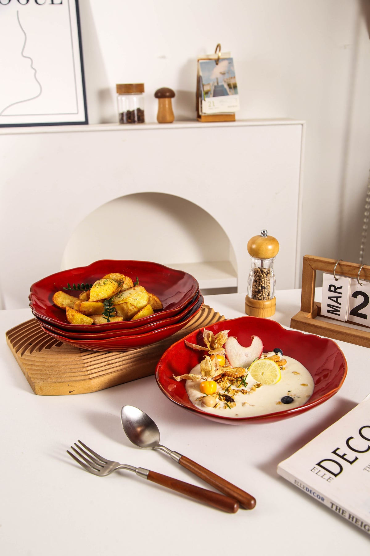 Garnet Rouge Organic Deep Plate Set