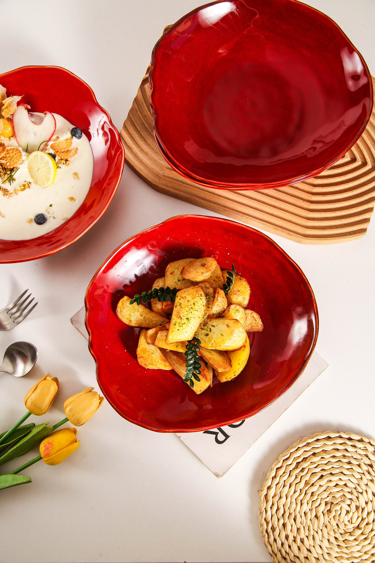 Garnet Rouge Organic Deep Plate Set
