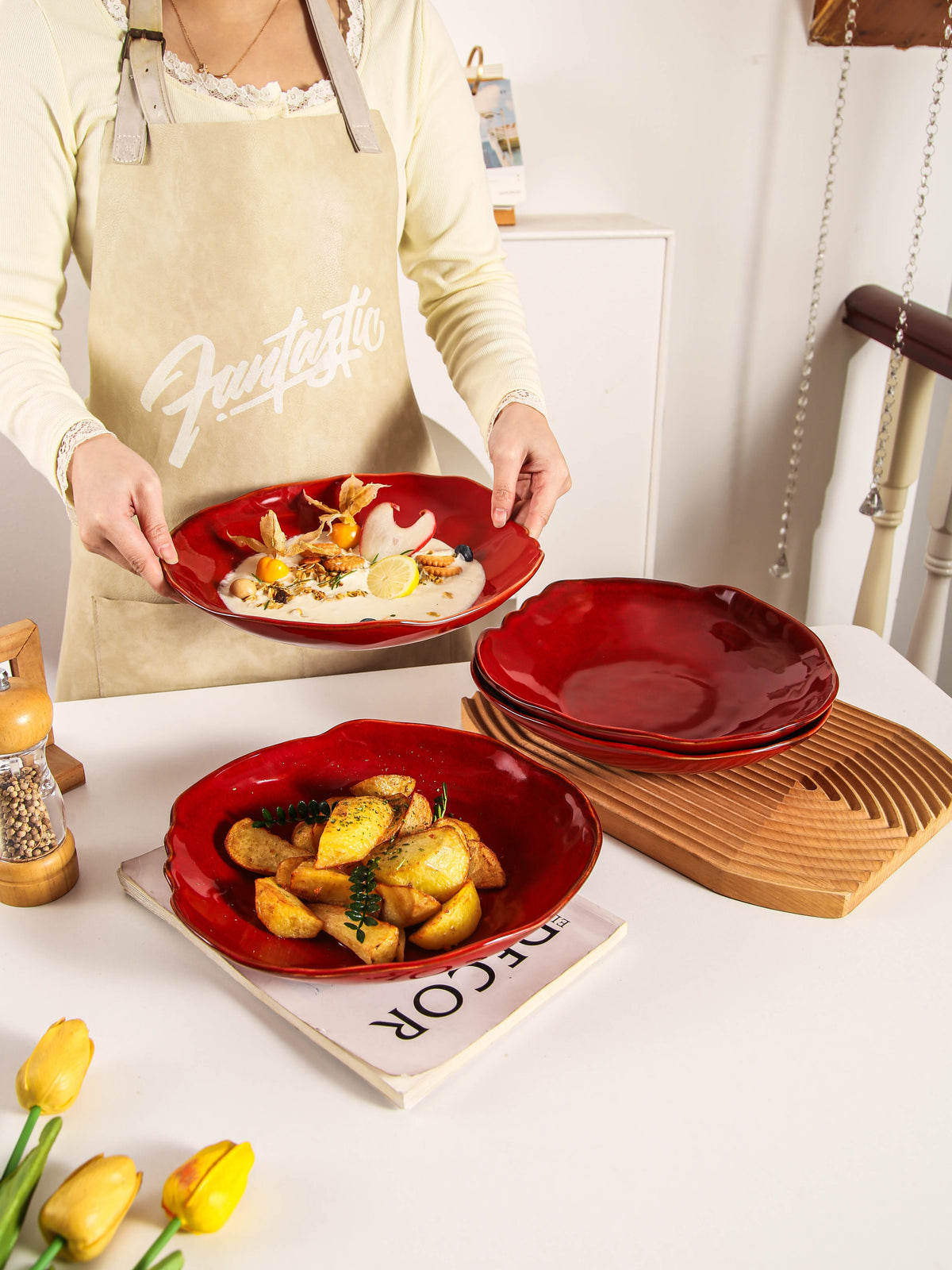 Garnet Rouge Organic Deep Plate Set