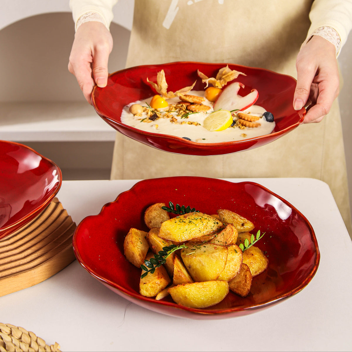 Garnet Rouge Organic Deep Plate Set