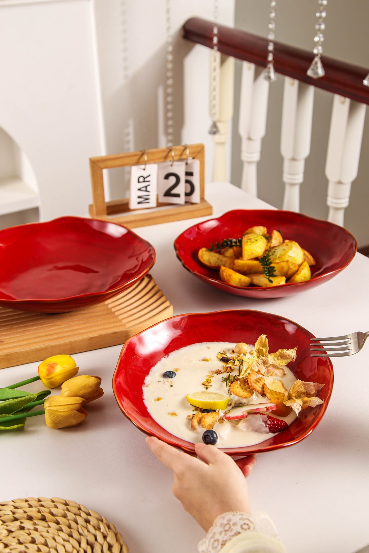 Garnet Rouge Organic Deep Plate Set