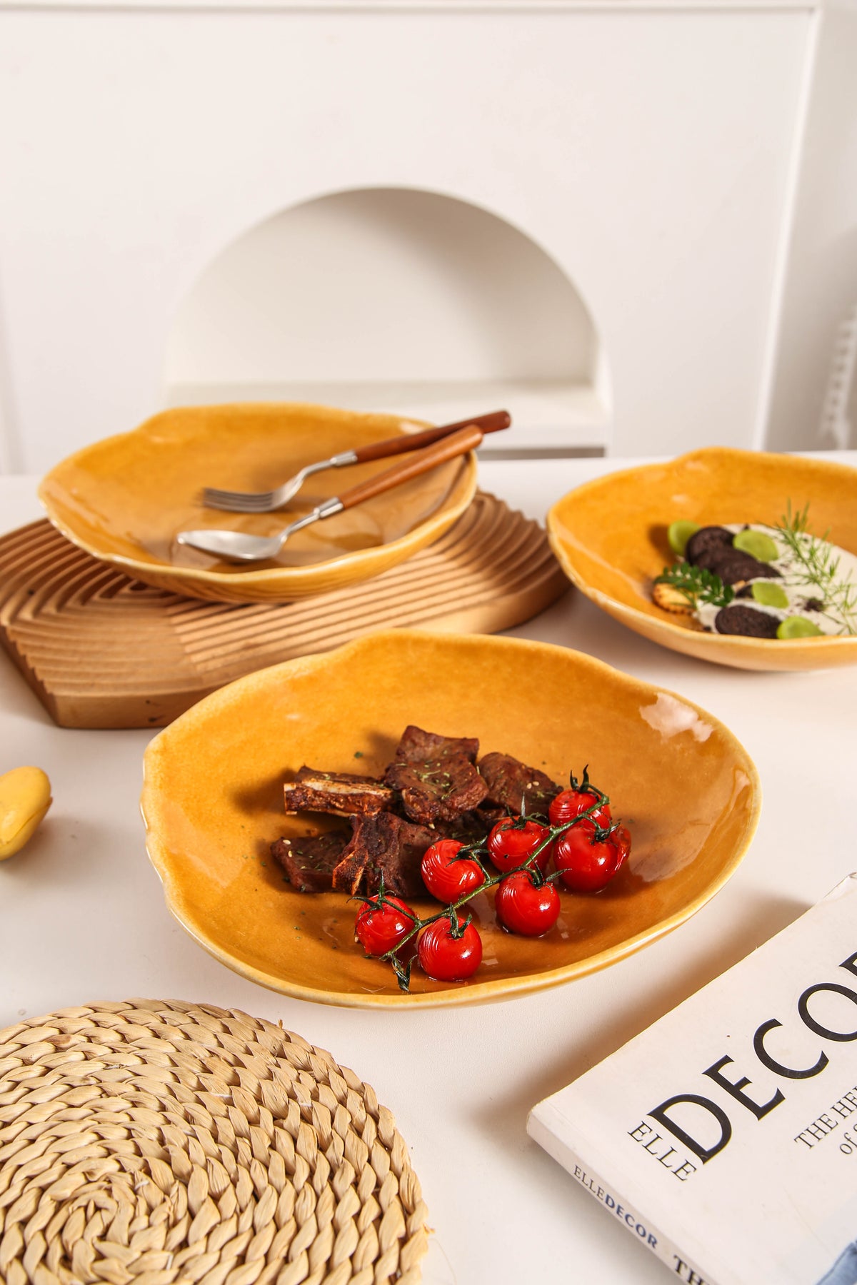 Golden Amber Organic Deep Plate Set