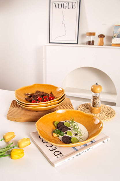 Golden Amber Organic Deep Plate Set