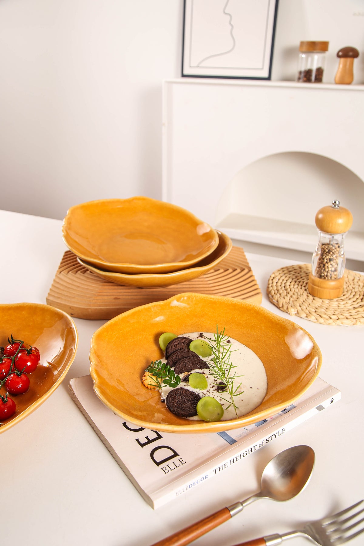 Golden Amber Organic Deep Plate Set