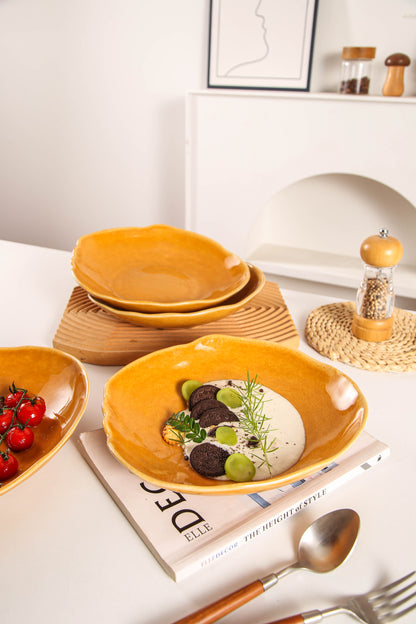 Golden Amber Organic Deep Plate Set