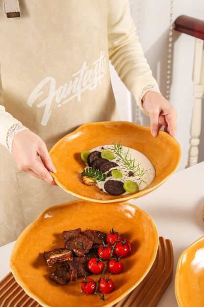 Golden Amber Organic Deep Plate Set
