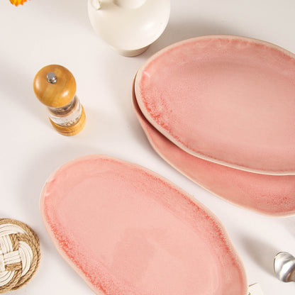 Rose Pink Organic Serving Platter Set
