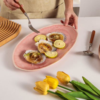 Rose Pink Organic Serving Platter Set