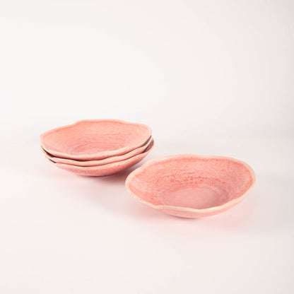 Rose Pink Organic Deep Plate Set