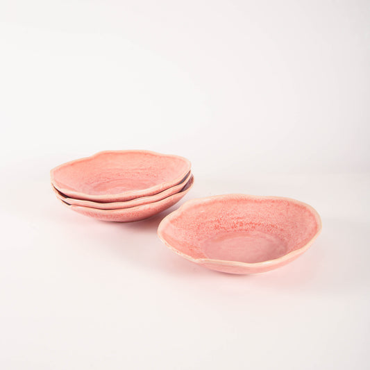 Rose Pink Organic Deep Plate Set