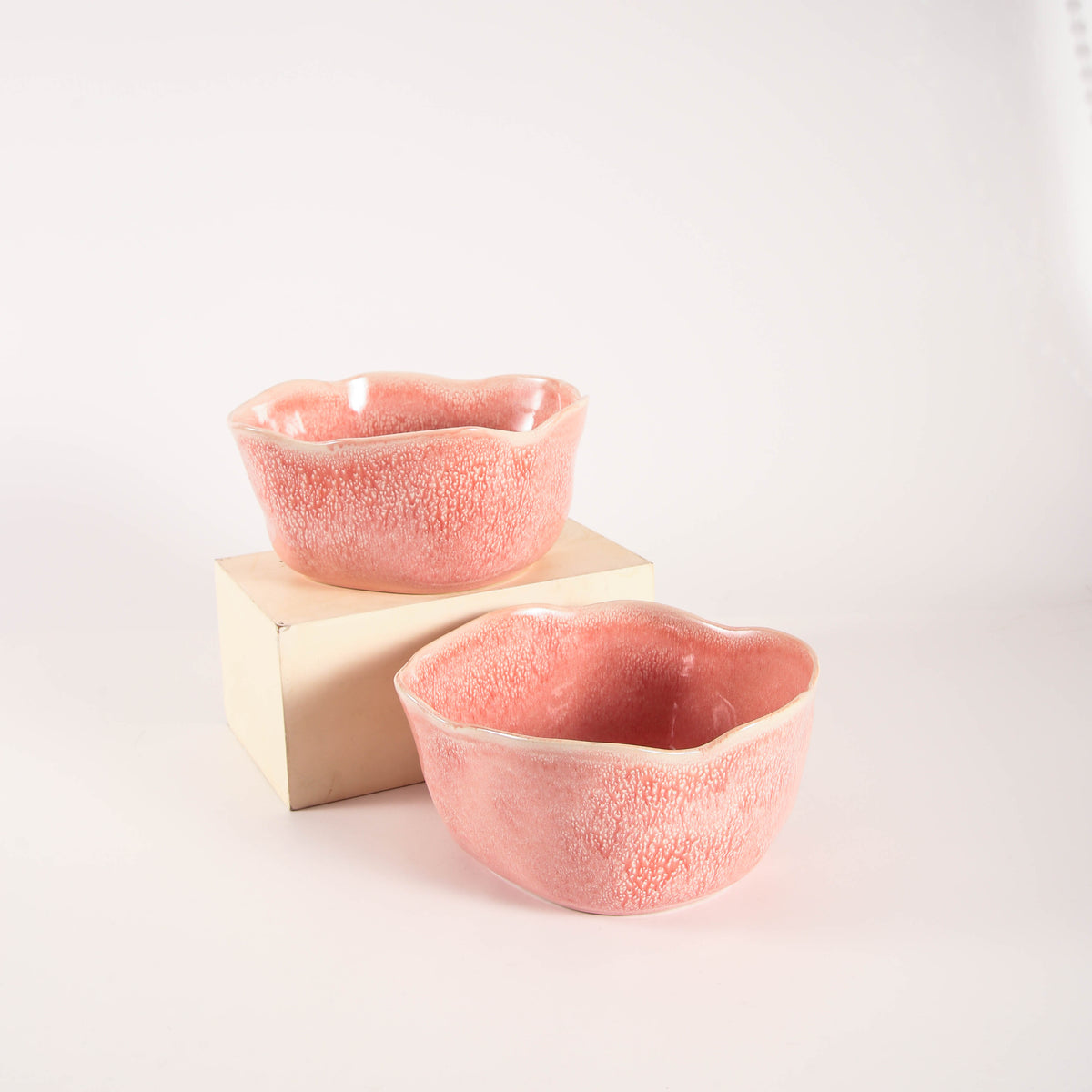 Rose Pink Organic Deep Bowl Set