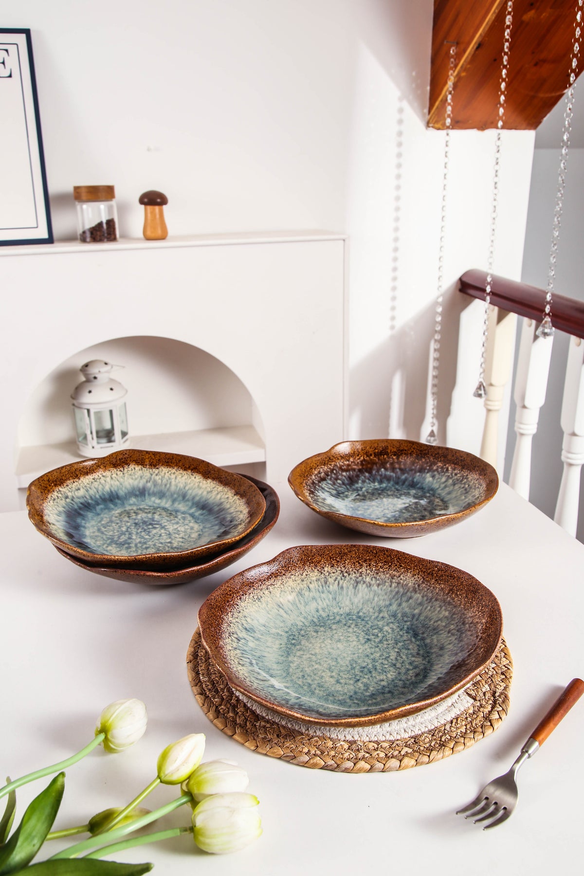 Espresso Stone Organic Deep Plate Set