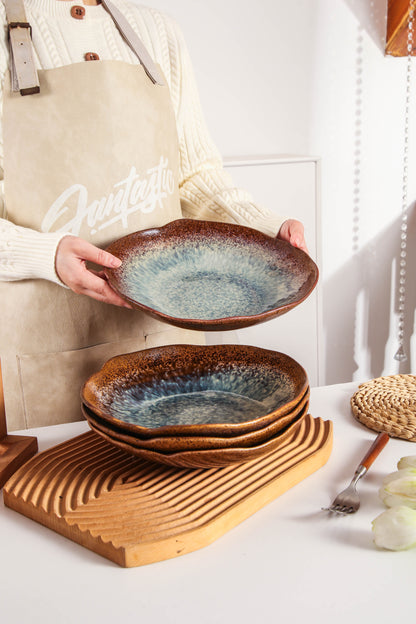 Espresso Stone Organic Deep Plate Set