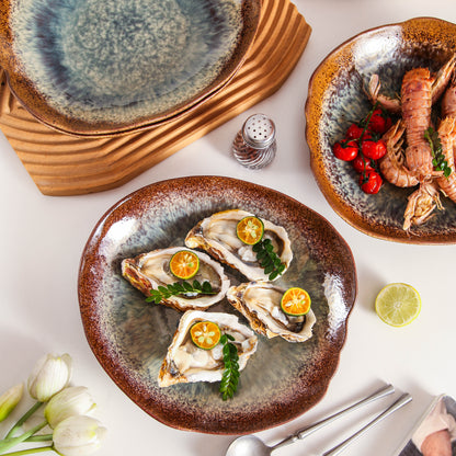Espresso Stone Organic Deep Plate Set