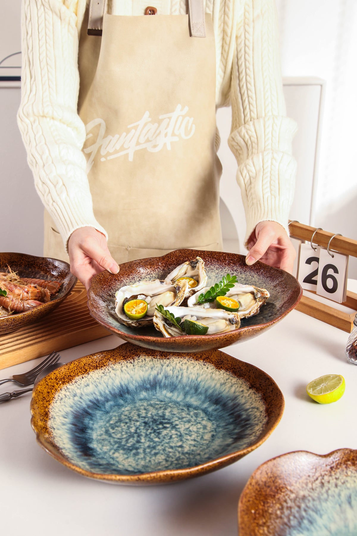 Espresso Stone Organic Deep Plate Set