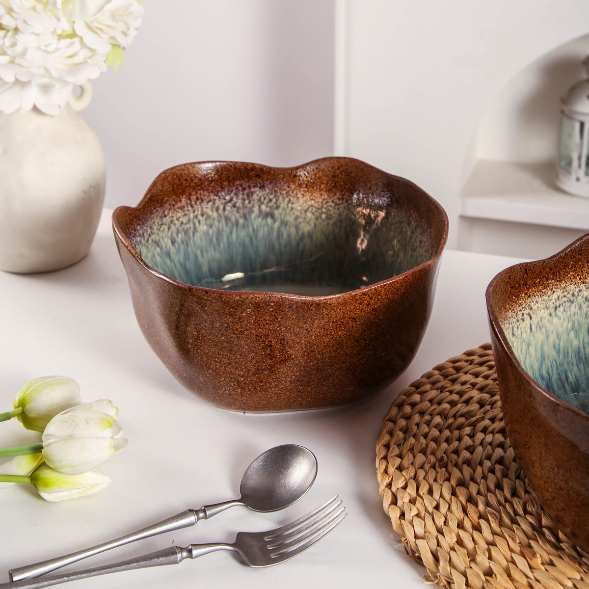 Espresso Stone Organic Deep Bowl Set