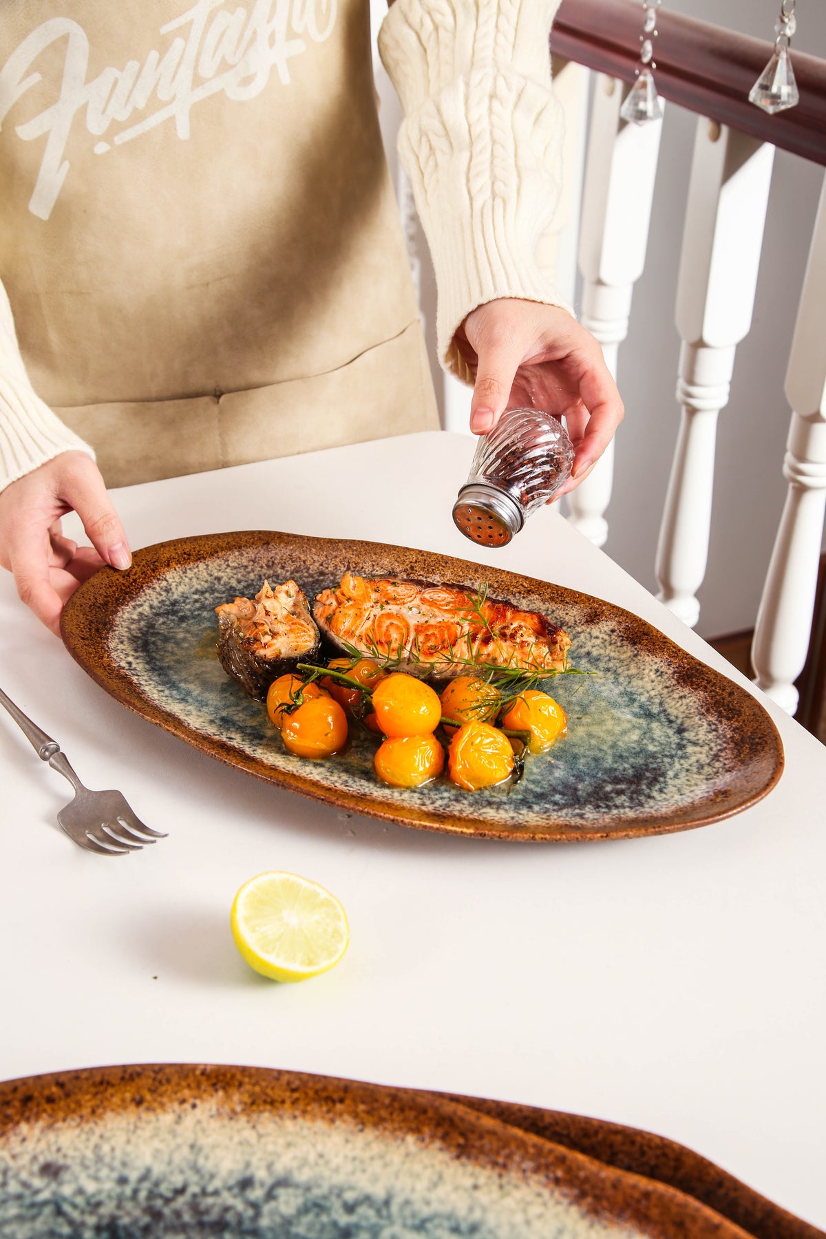 Espresso Stone Organic Serving Platter Set